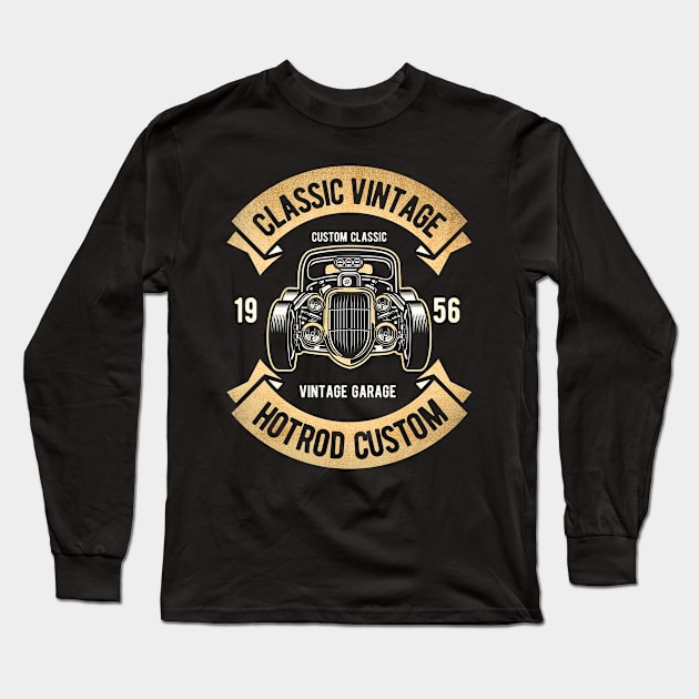 Classic Vintage Hotrod custom Long Sleeve T-Shirt by Tempe Gaul